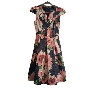 Modcloth Personal Boldness Fit Flare Floral Dress